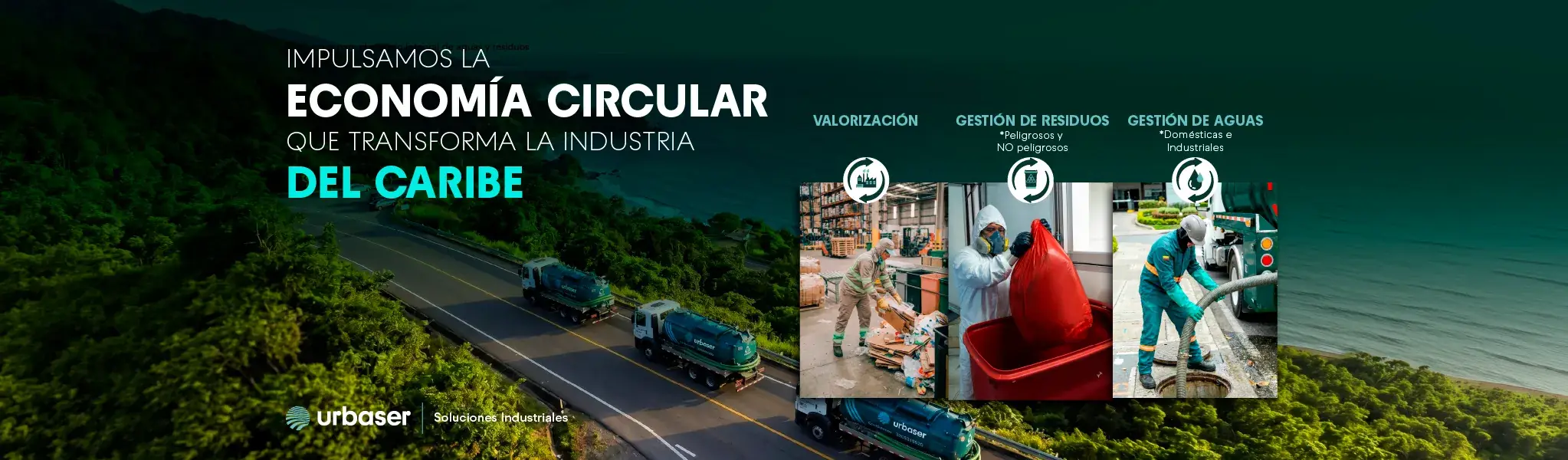 Soluciones de economía circular de Urbaser para la industria del Caribe: valorización, gestión de residuos y manejo de aguas.